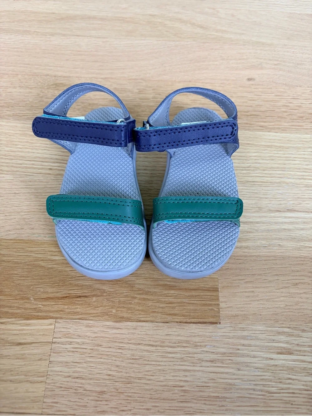 Ten Little Everyday Sandals Toddler Size 7 Blue Green Barefoot Shoes